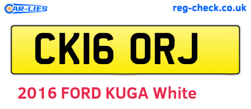 CK16ORJ are the vehicle registration plates.