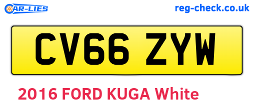 CV66ZYW are the vehicle registration plates.