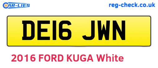 DE16JWN are the vehicle registration plates.
