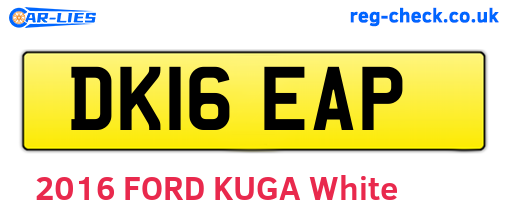 DK16EAP are the vehicle registration plates.