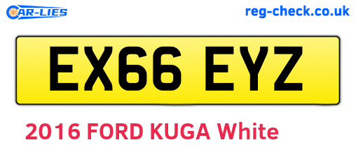 EX66EYZ are the vehicle registration plates.