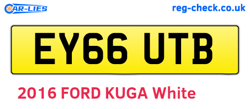 EY66UTB are the vehicle registration plates.