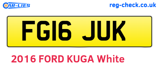 FG16JUK are the vehicle registration plates.