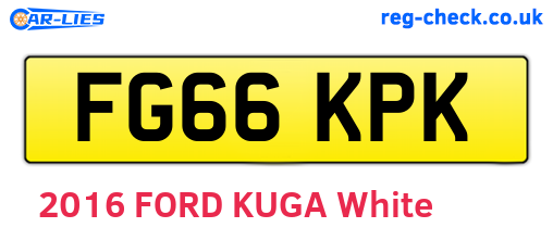 FG66KPK are the vehicle registration plates.