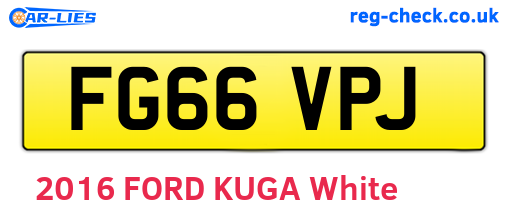 FG66VPJ are the vehicle registration plates.
