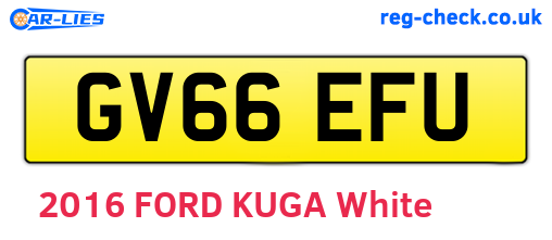 GV66EFU are the vehicle registration plates.