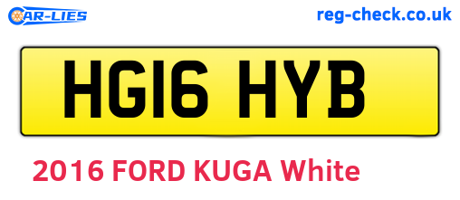 HG16HYB are the vehicle registration plates.