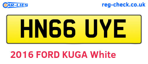 HN66UYE are the vehicle registration plates.