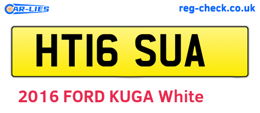 HT16SUA are the vehicle registration plates.