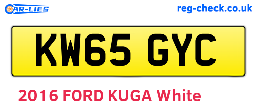 KW65GYC are the vehicle registration plates.