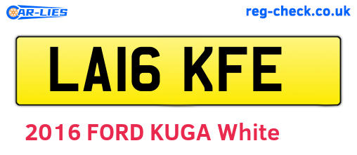 LA16KFE are the vehicle registration plates.