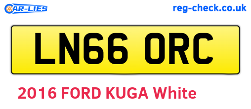 LN66ORC are the vehicle registration plates.
