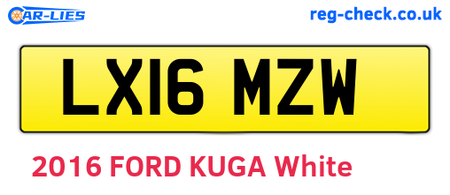 LX16MZW are the vehicle registration plates.
