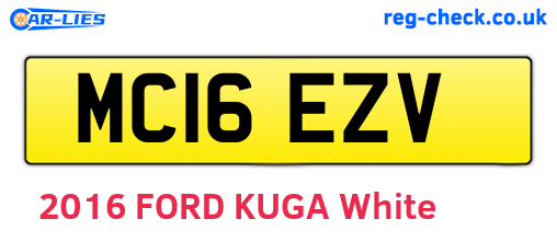 MC16EZV are the vehicle registration plates.