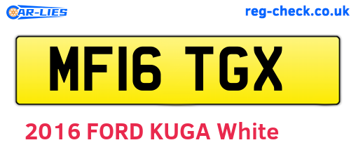 MF16TGX are the vehicle registration plates.