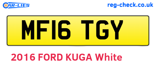 MF16TGY are the vehicle registration plates.