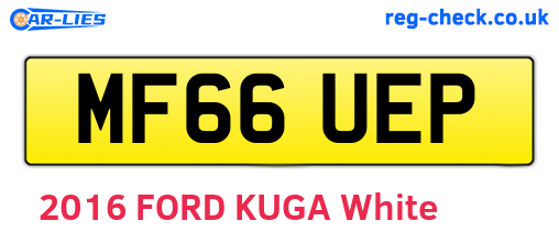 MF66UEP are the vehicle registration plates.