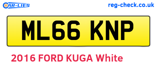 ML66KNP are the vehicle registration plates.