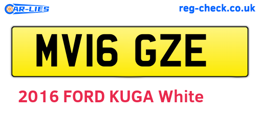 MV16GZE are the vehicle registration plates.
