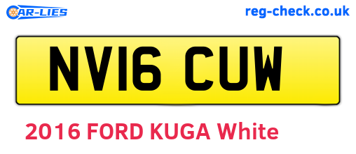 NV16CUW are the vehicle registration plates.