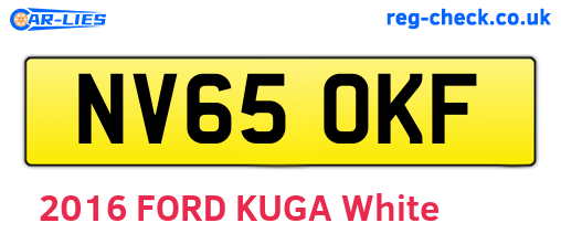 NV65OKF are the vehicle registration plates.