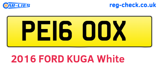 PE16OOX are the vehicle registration plates.