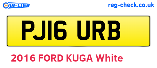 PJ16URB are the vehicle registration plates.