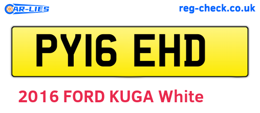 PY16EHD are the vehicle registration plates.