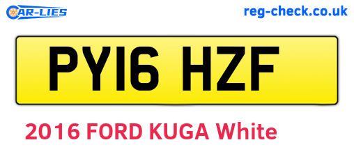 PY16HZF are the vehicle registration plates.