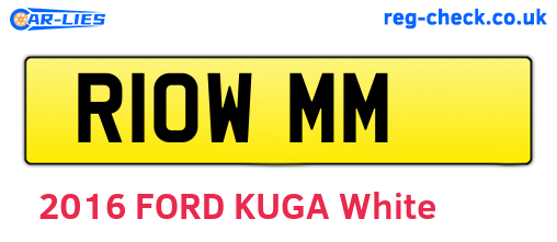 R10WMM are the vehicle registration plates.