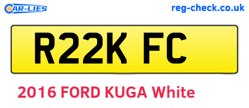 R22KFC are the vehicle registration plates.