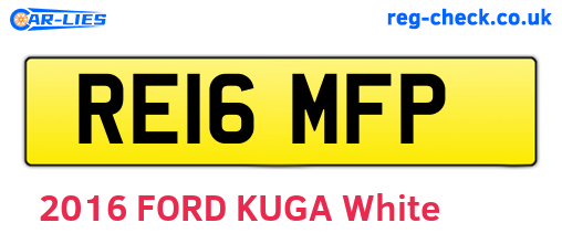 RE16MFP are the vehicle registration plates.