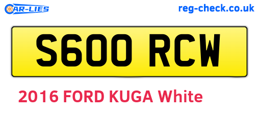 S600RCW are the vehicle registration plates.
