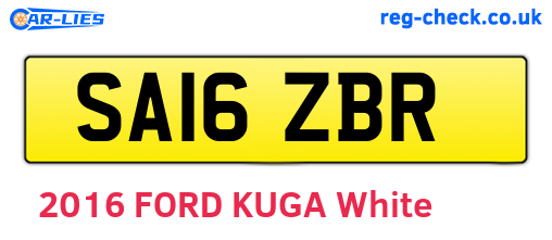 SA16ZBR are the vehicle registration plates.