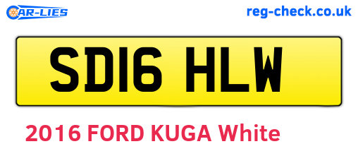 SD16HLW are the vehicle registration plates.