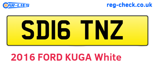 SD16TNZ are the vehicle registration plates.
