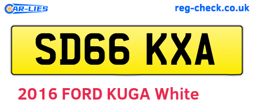 SD66KXA are the vehicle registration plates.