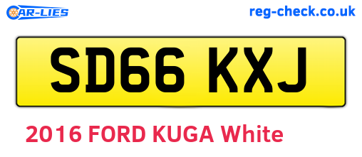 SD66KXJ are the vehicle registration plates.