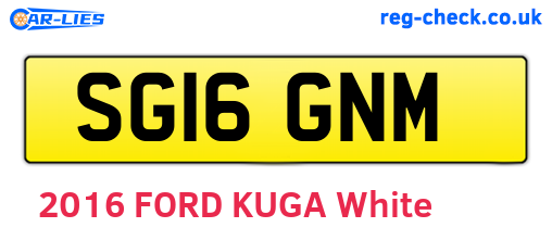 SG16GNM are the vehicle registration plates.