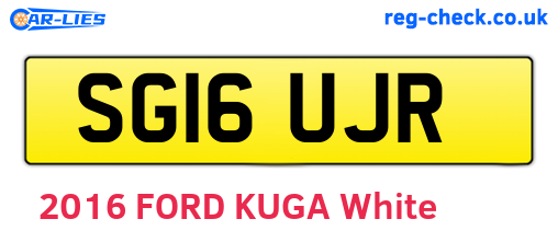 SG16UJR are the vehicle registration plates.