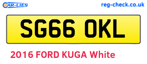 SG66OKL are the vehicle registration plates.