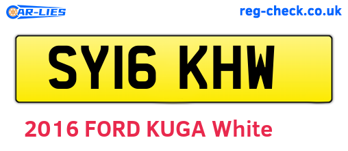 SY16KHW are the vehicle registration plates.
