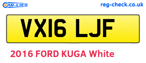 VX16LJF are the vehicle registration plates.