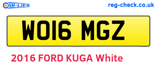 WO16MGZ are the vehicle registration plates.