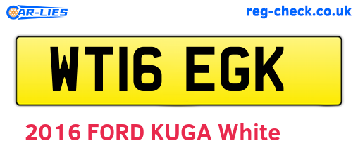 WT16EGK are the vehicle registration plates.