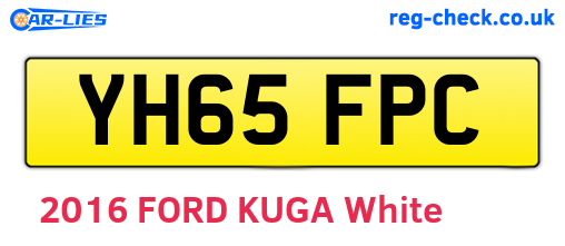 YH65FPC are the vehicle registration plates.