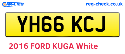 YH66KCJ are the vehicle registration plates.