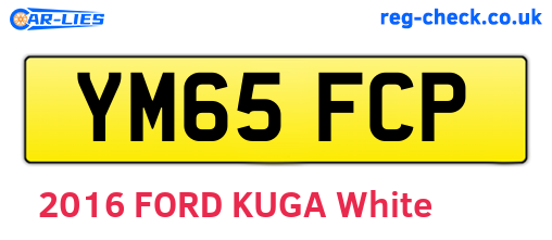YM65FCP are the vehicle registration plates.
