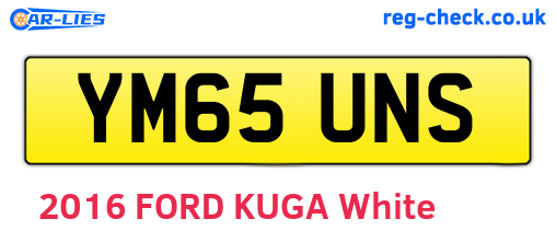 YM65UNS are the vehicle registration plates.