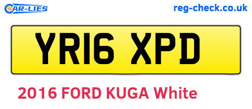 YR16XPD are the vehicle registration plates.